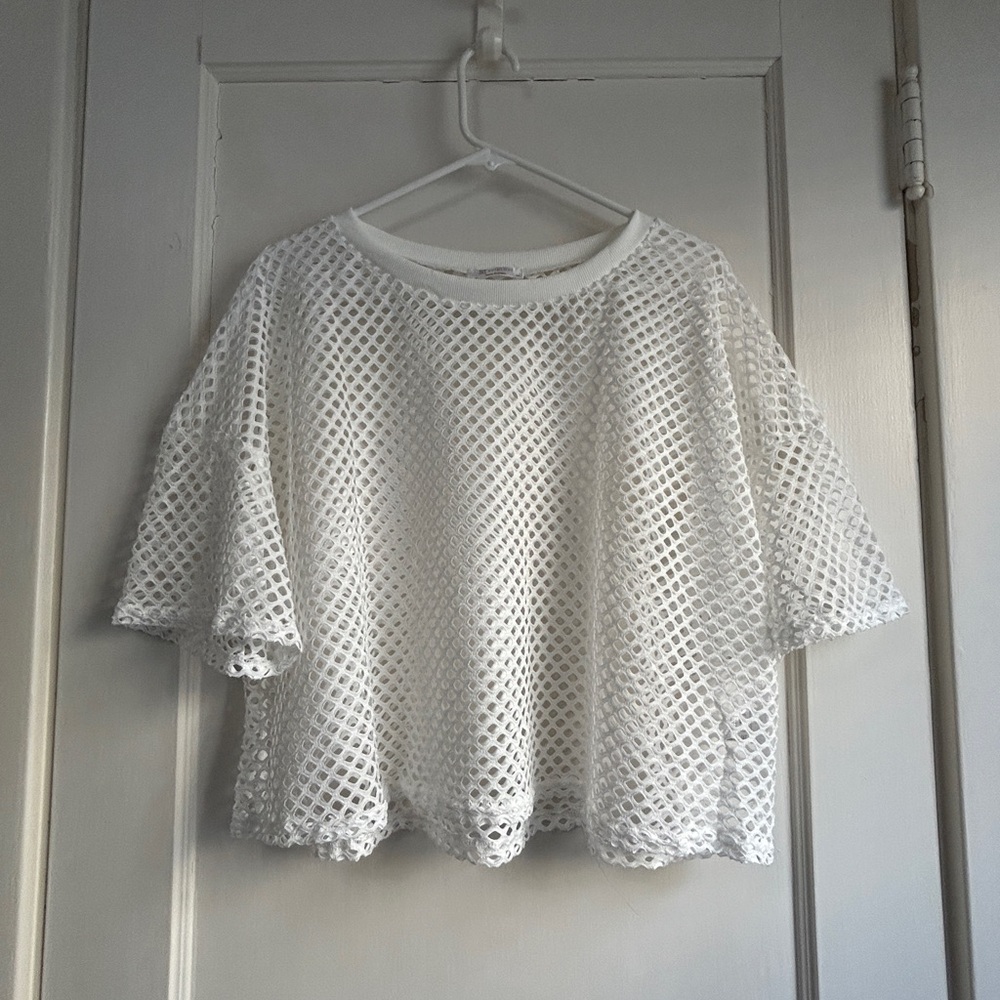 Elegant White AvidLove Crochet Women's Blouse
